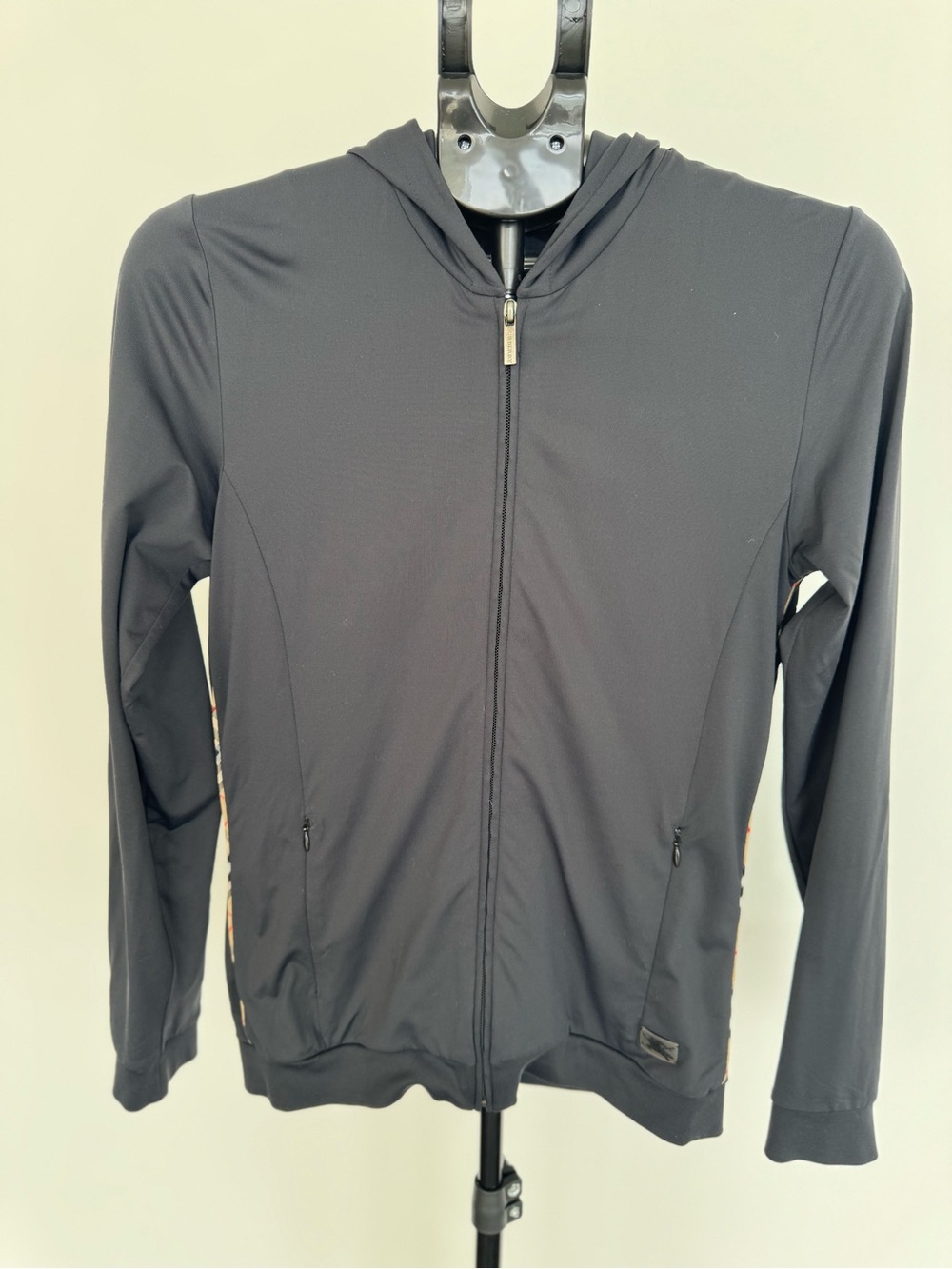 Burberry Black Lightweight Hooded Zip Jacket